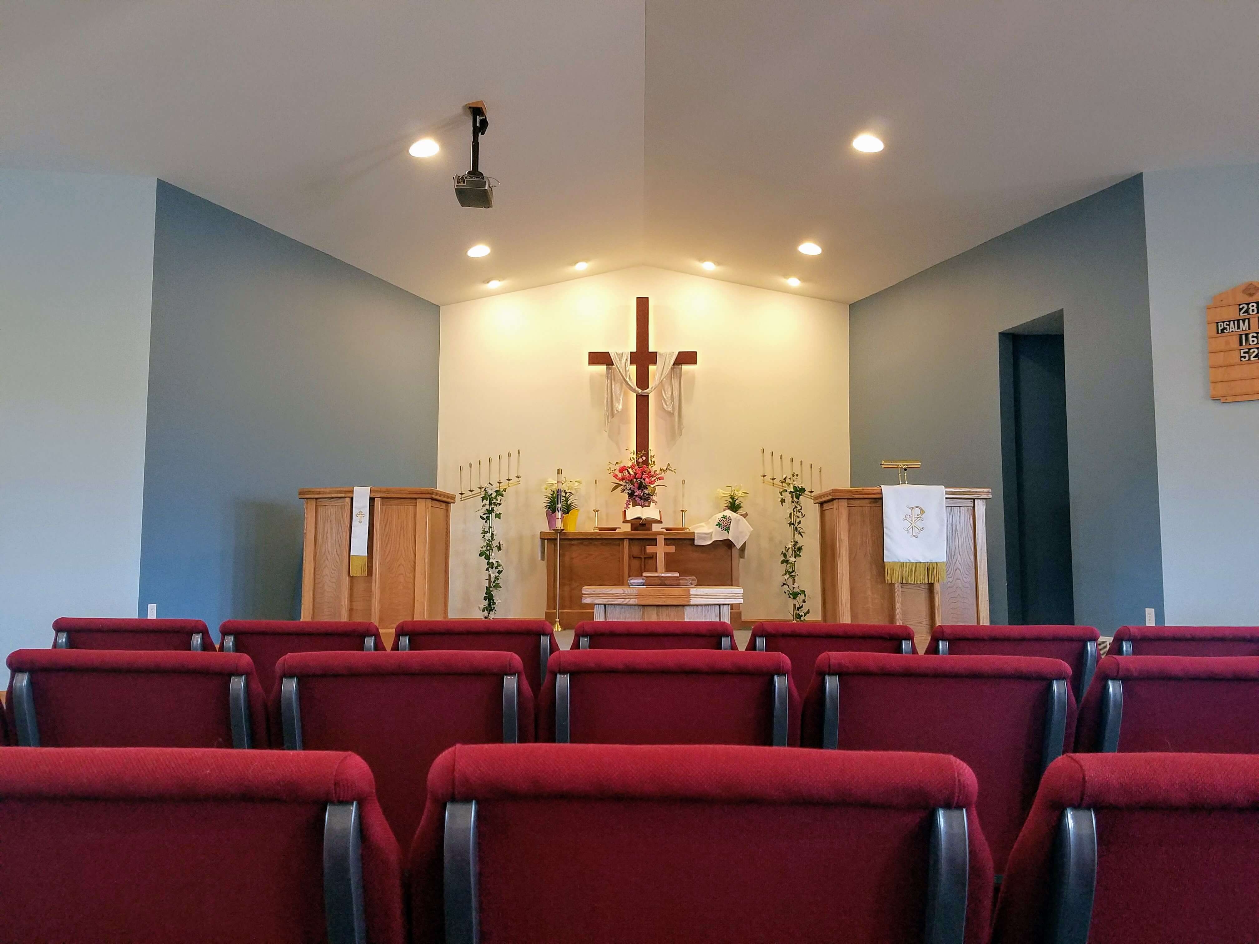 The bright Lord of Lords chapel prepared for worship